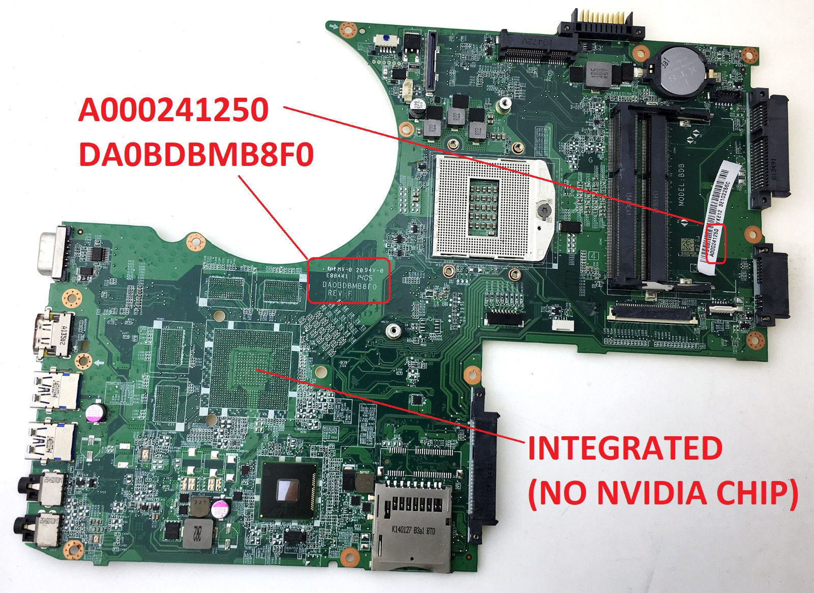 A000241250 Intel HM78 Motherboard for Toshiba Satellite P75 Laptop Integrated A