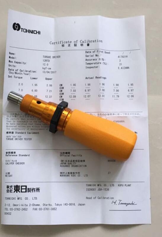 TOHNICHI Adjustable Torque Screwdriver 12RTD 2-12 kgf.cm EXPEDITED SHIPPING