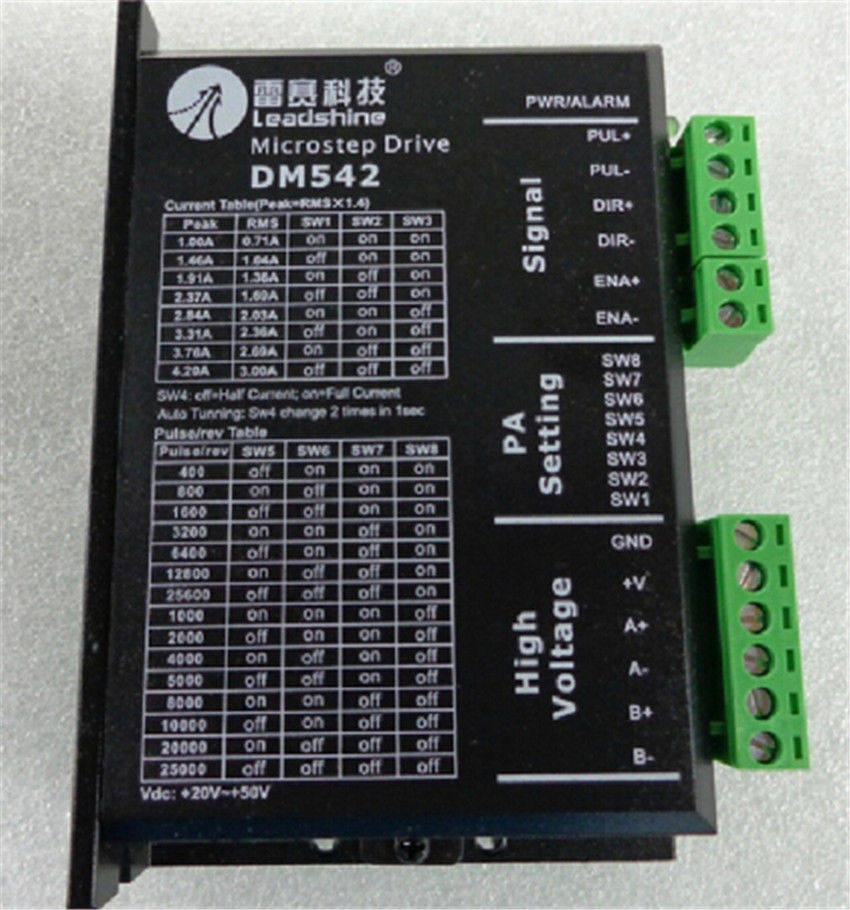 NEMA23 2phase stepper motor microstep drive DM542 leadshine 18V-48VDC 4.
