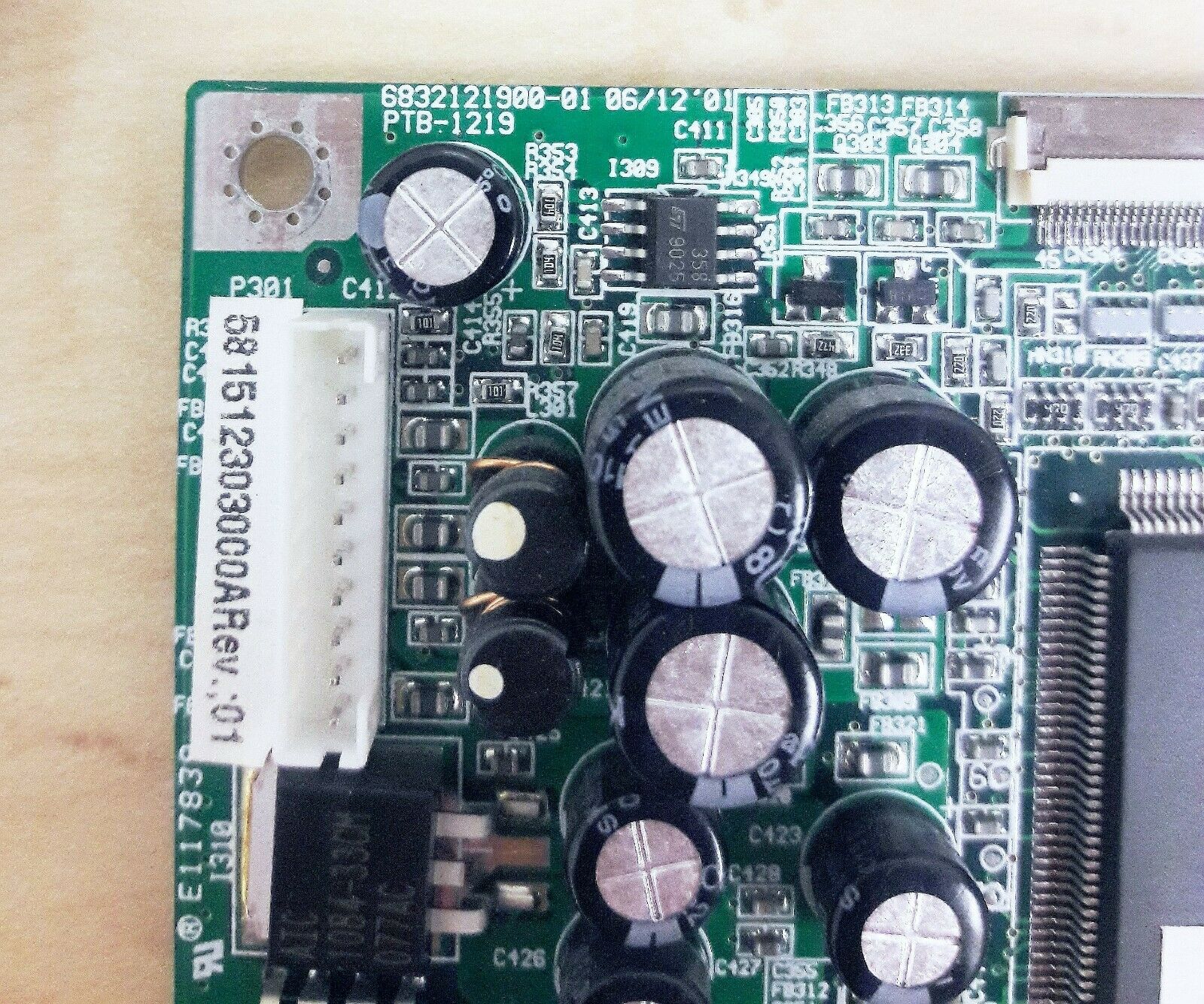 Tyco PTB 1219 LCD Display Video Controller Interface Board - 6832121900-01 ELO