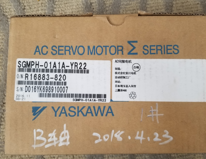 YASKAWA AC SERVO MOTOR SGMPH-01A1A-YR22 NEW ORIGINAL EXPEDITED SHIPPING