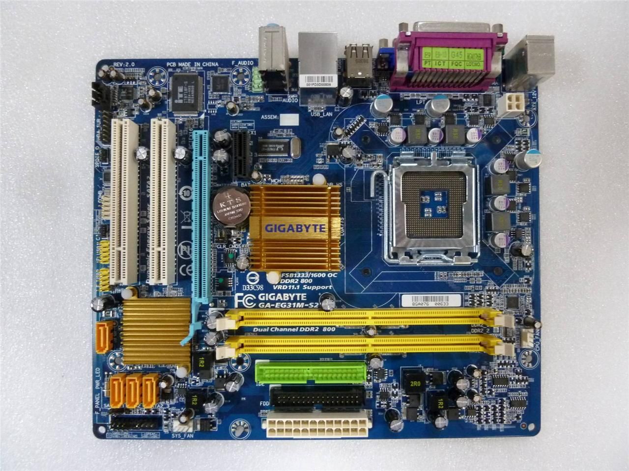 Gigabyte LGA 775 Intel G31 Micro ATX Intel Motherboard - GA-EG31