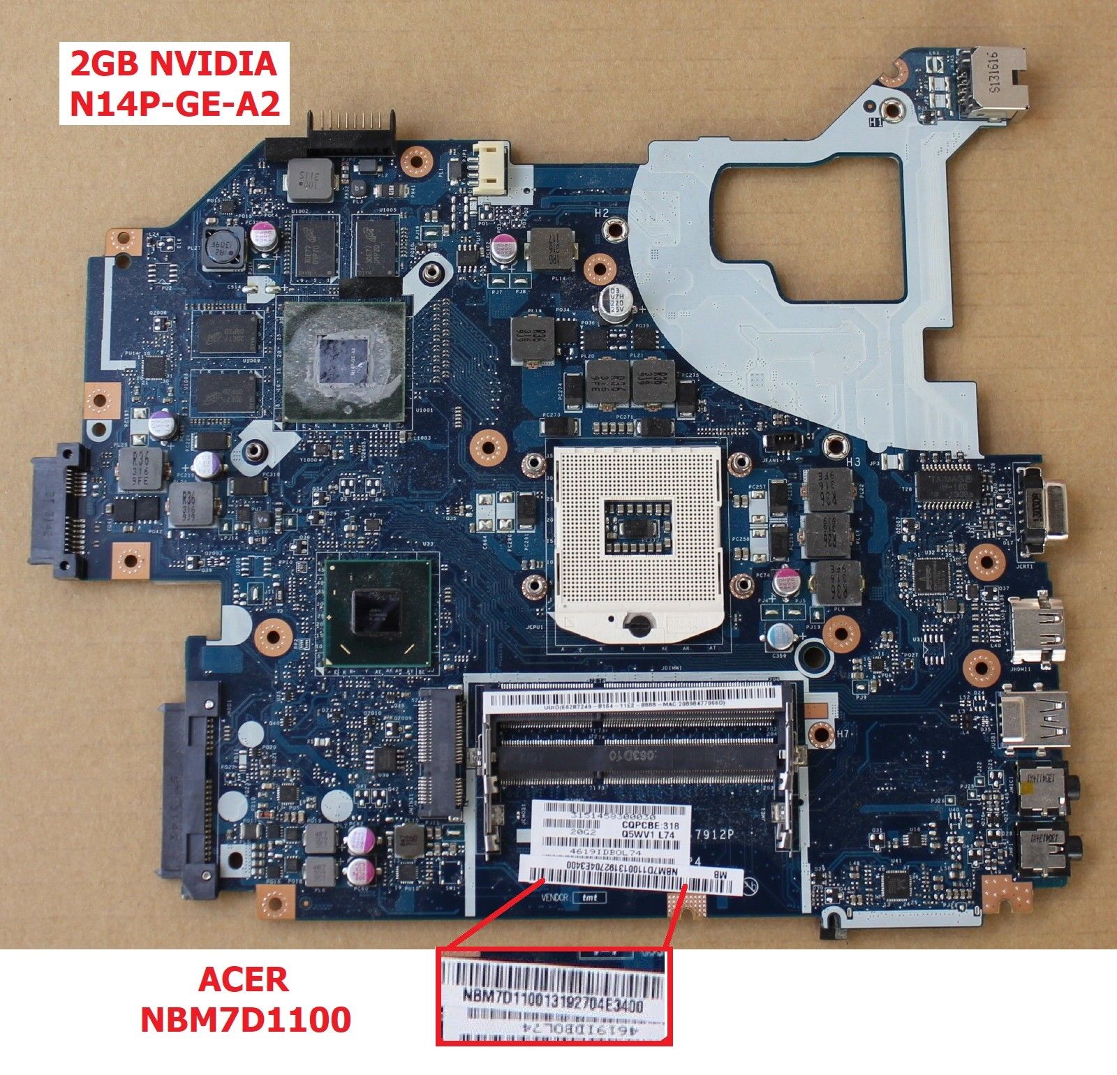 NBM7D11001 HM77 nVidia Motherboard for Acer Aspire V3-571G Laptop,Q5WV1 LA-7912P