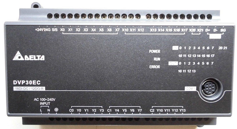 DVP30EC00R3 Delta EC3 Series Standard PLC DI 18 DO 12 Relay 100-240VAC n