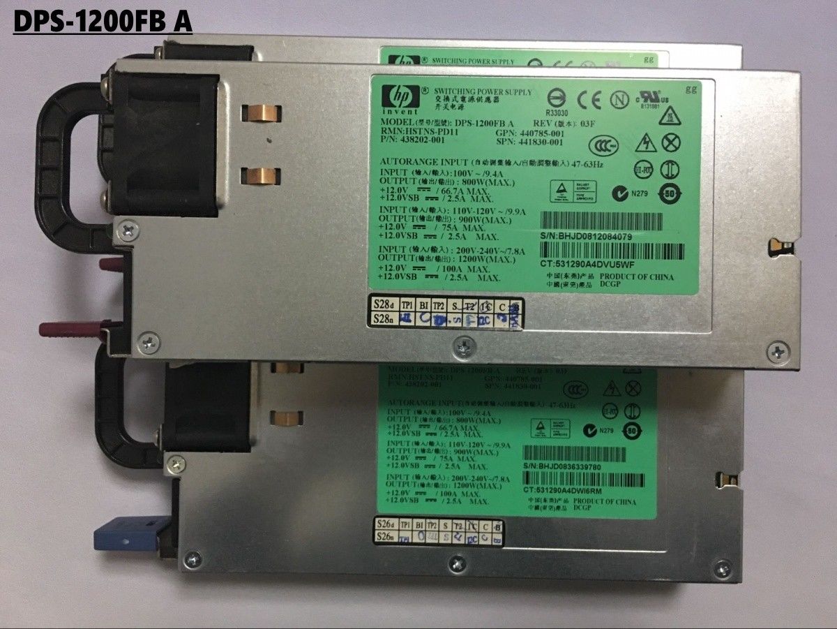 HP Power Server Power Supply For DL580G5 G6 G7 DPS-1200FB A 438202-001