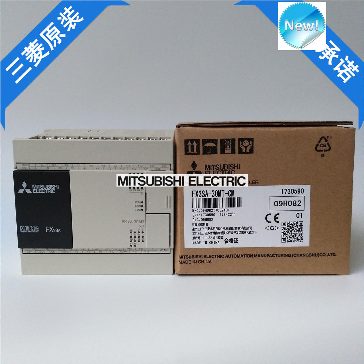 New Mitsubishi PLC FX3SA-30MT-CM In Box FX3SA30MTCM