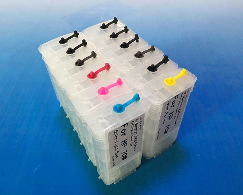 130ml*12pcs HP70 refillable ink cartridge with ARC for HP DesignJet Z3200