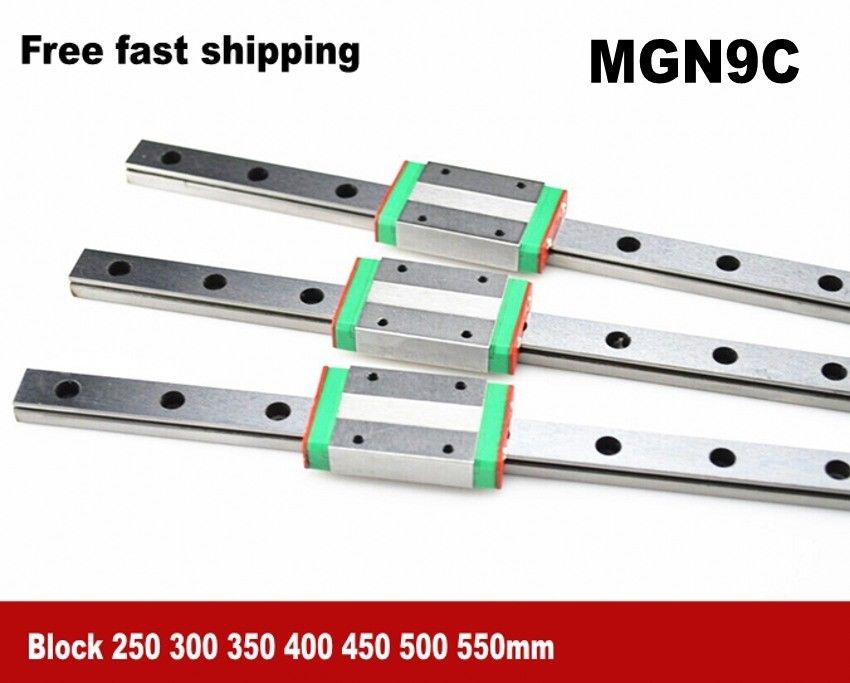 MGN9C Linear Sliding Guide / Block 250 300 350 400 450 500 550mm CNC 3D Printer