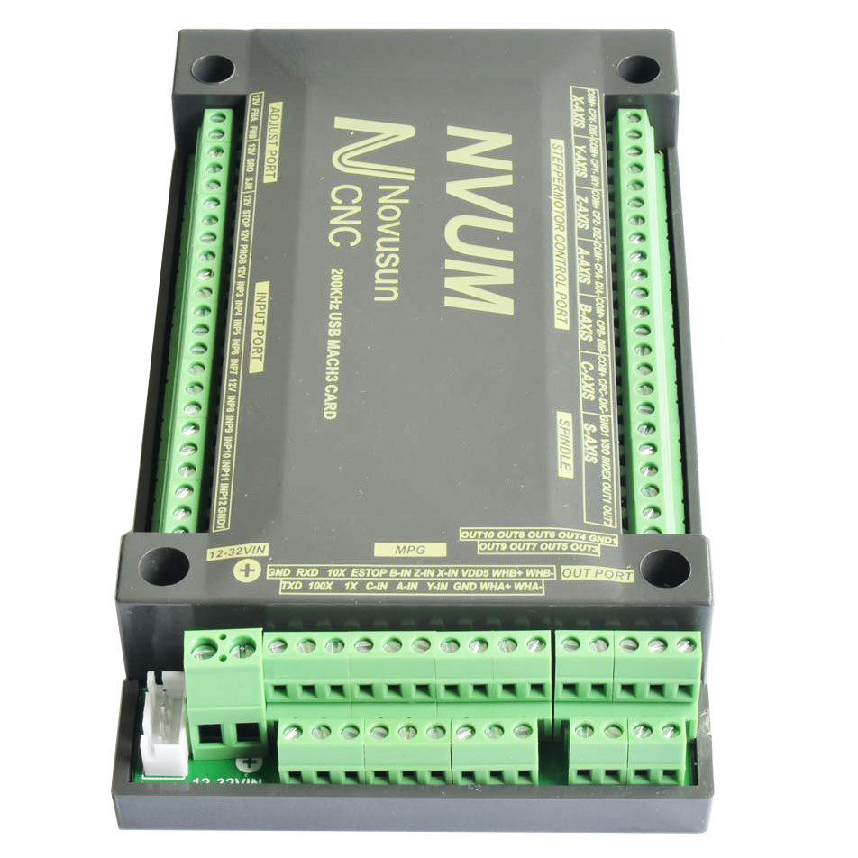 NVUM 3 Axis CNC Controller MACH3 USB Interface Board Card 200KHz Stepper Motor